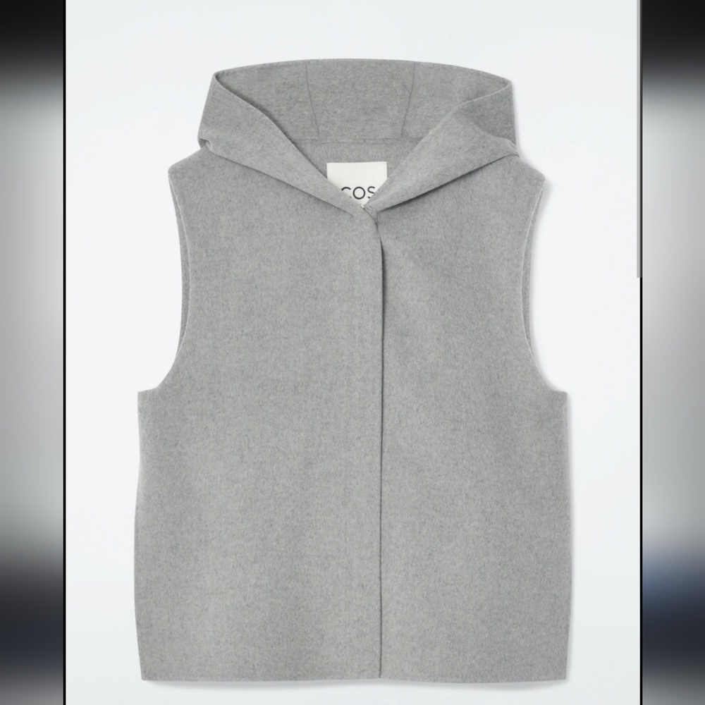 COS Grey Hooded Vest (XS/S) - Picture 2 of 9